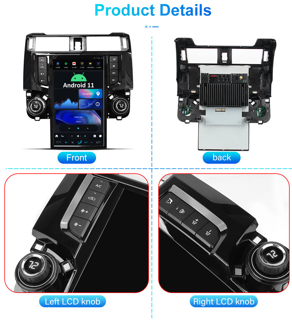 Smart Head Unit Toyota 4 Runner 2009-2023 Large Screen Head Unit Android 11 13.6" Screen
