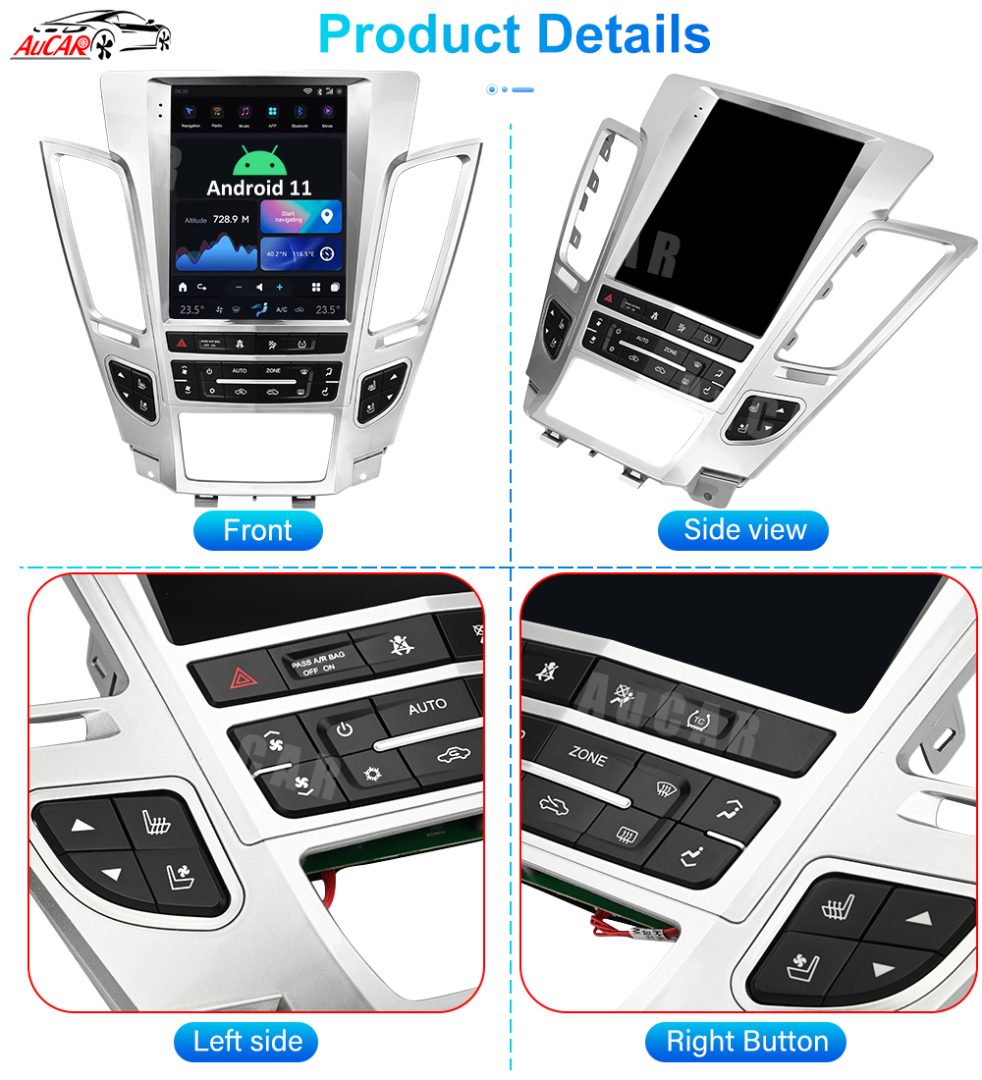 Smart Head Unit For Cadillac Cts 2007-2012 12.1 Inch Screen Android 11