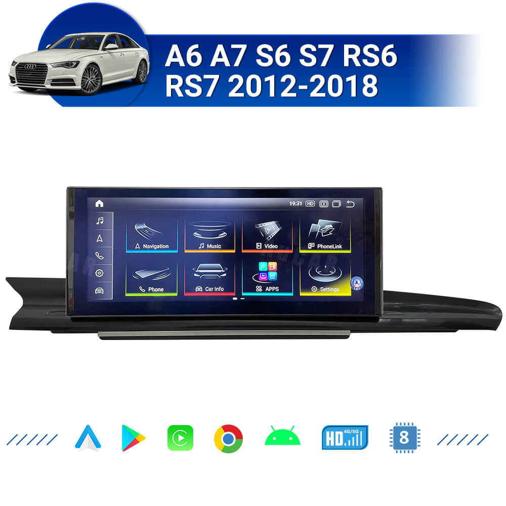 Smart Head Unit For Audi A6, A7, S6, S7, Rs6, Rs7 2012-2018 12.3 Inch Screen Android 13