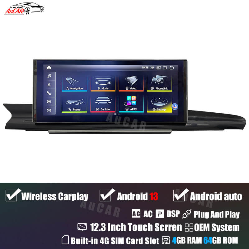 Smart Head Unit For Audi A6, A7, S6, S7, Rs6, Rs7 2012-2018 12.3 Inch Screen Android 13