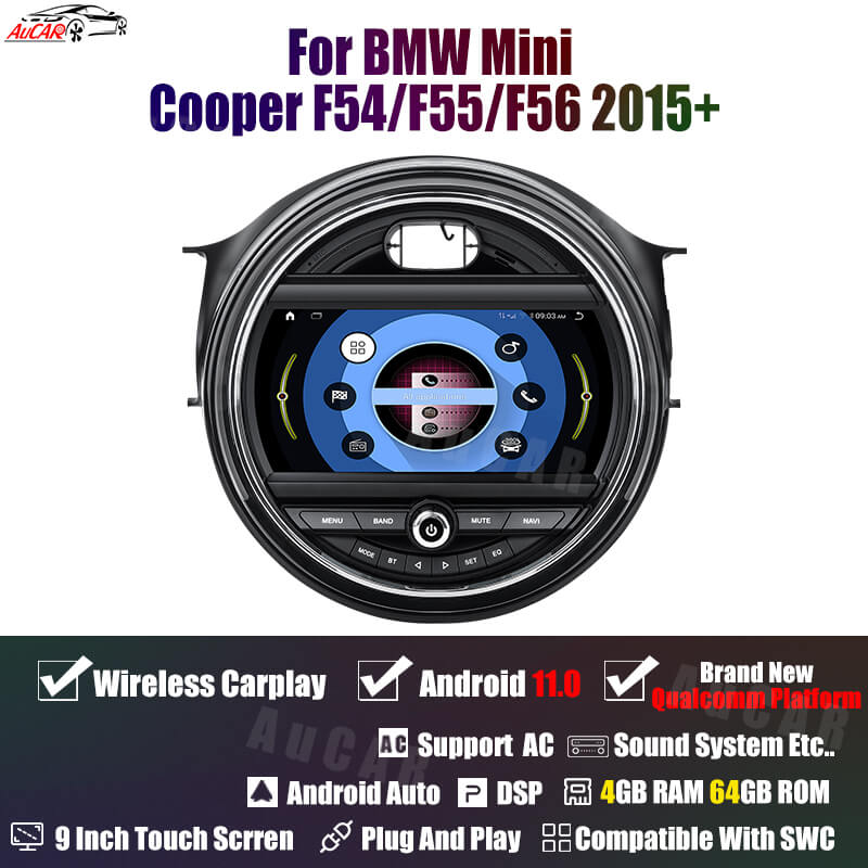 Smart Head Unit For Bmw Mini Cooper Mini Cooper F54/F55/F56 2015-2023 9 Inch Screen Android 11