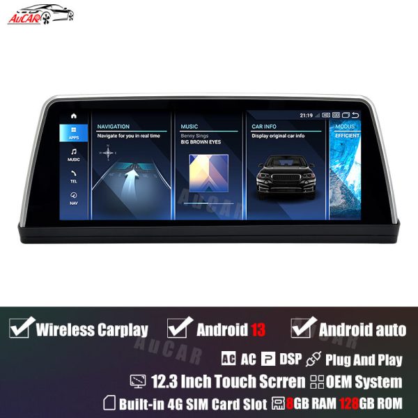 Smart Head Unit For Bmw 5 Series E60 2005-2010 12.3 Inch Screen Android 13
