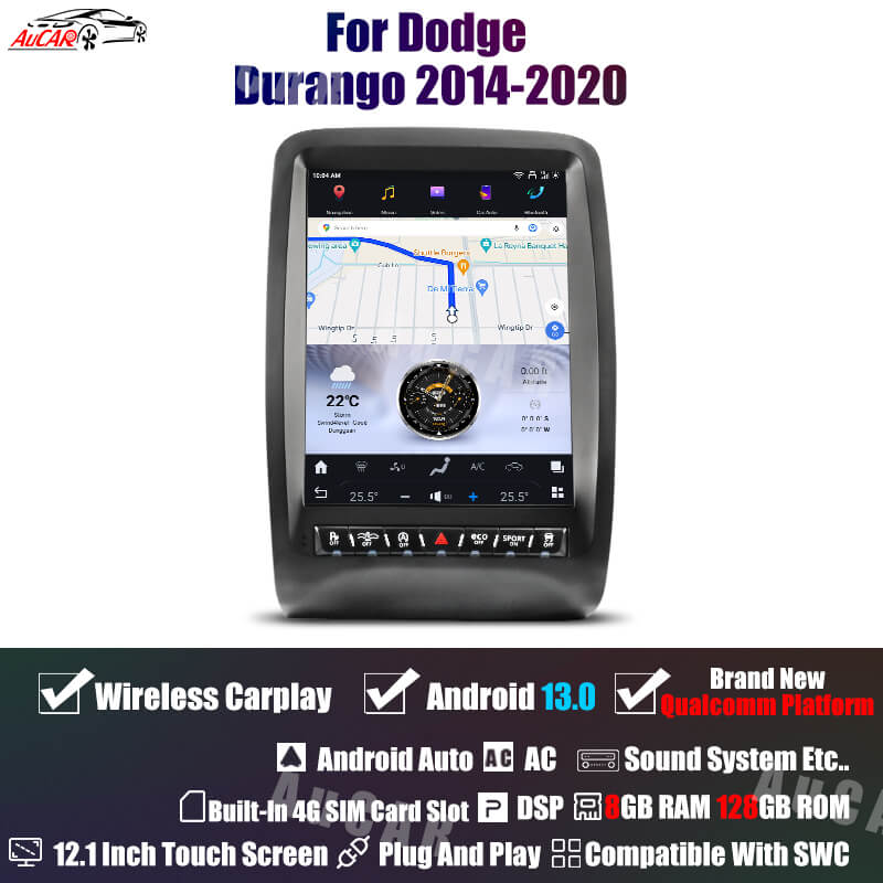 Smart Head Unit For Dodge Durango 2010-2020 12.1 Inch Screen Android 13