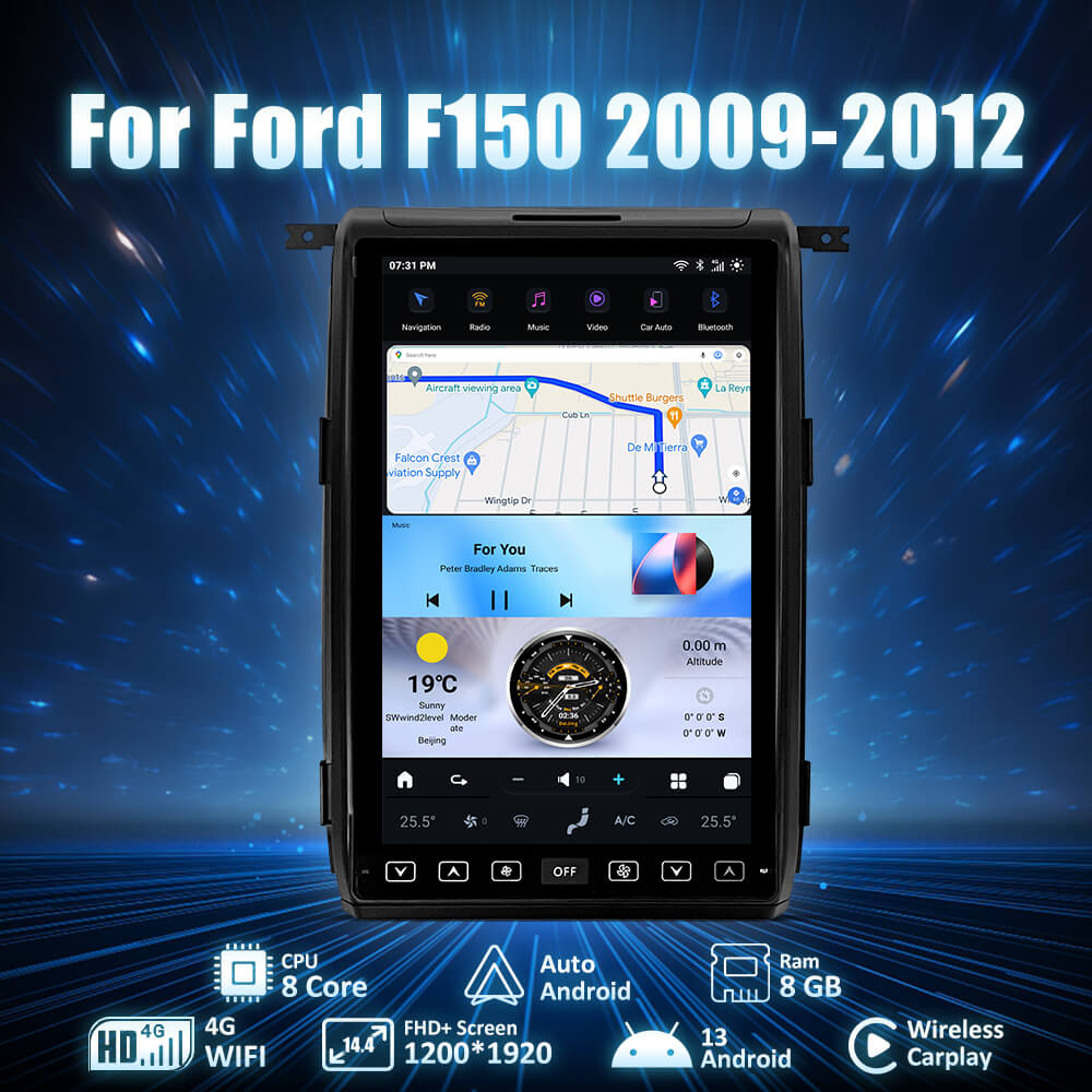 Smart Head Unit For Ford F150 2009-2014 14.4 Inch Screen Android 13