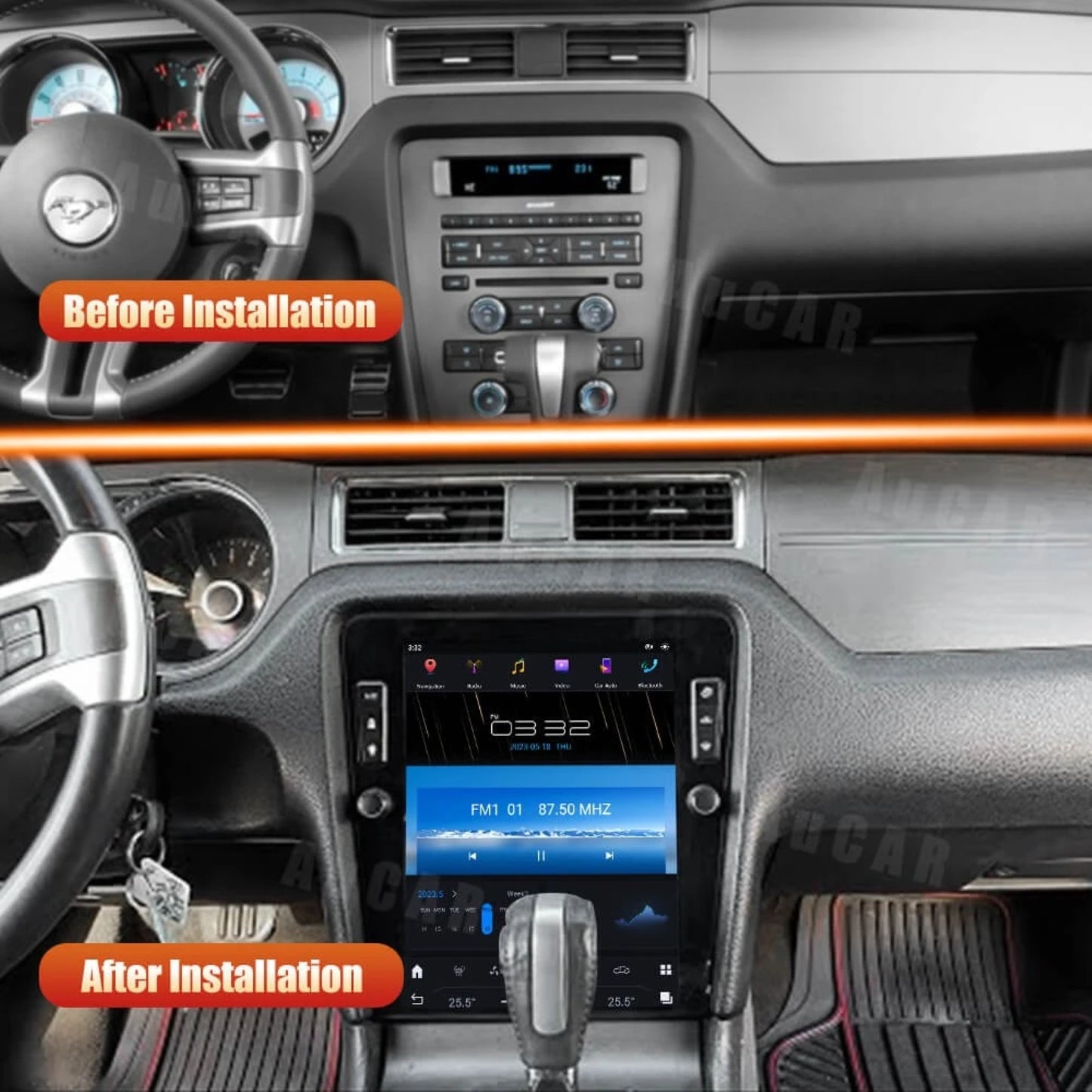 Smart Head Unit For Ford Mustang 2010-2014 10.1 Inch Screen Android 12