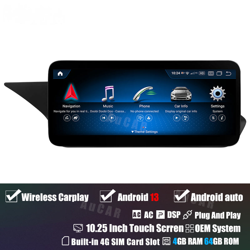 Smart Head Unit For Mercedes Benz E-Class W217 2010-2016 10.25 Inch Screen/ 12.3 Inch Screen Android 13
