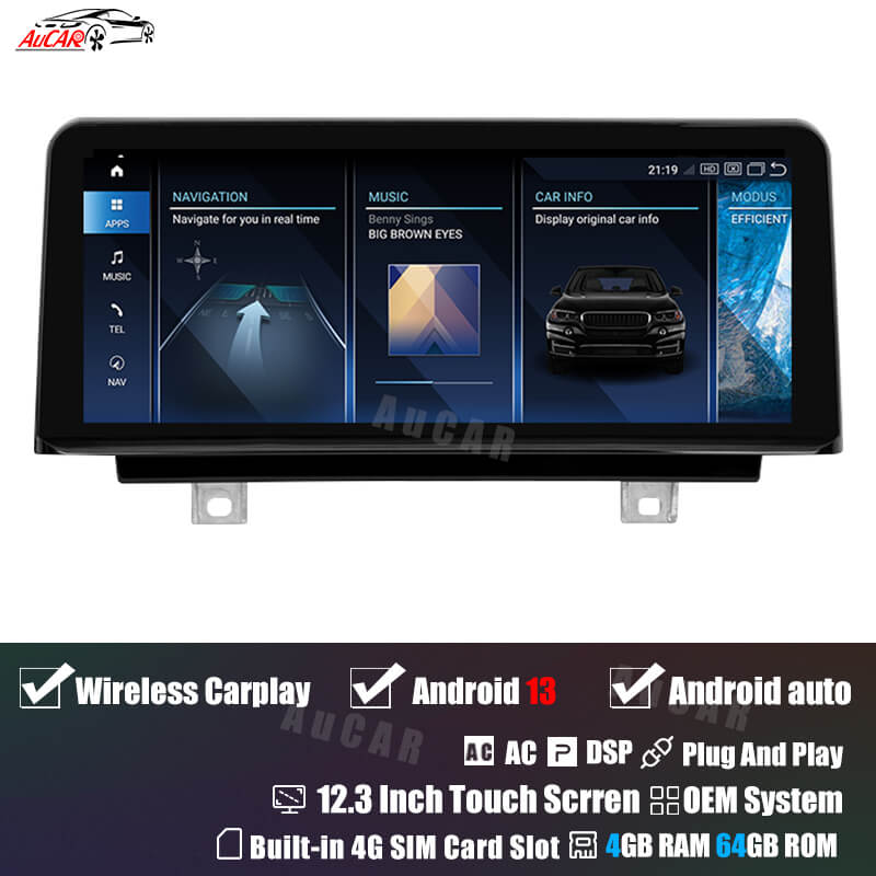 Smart Head Unit For Bmw 1 Series F20 F21 2011-2016 12.3 Inch Screen Android 13