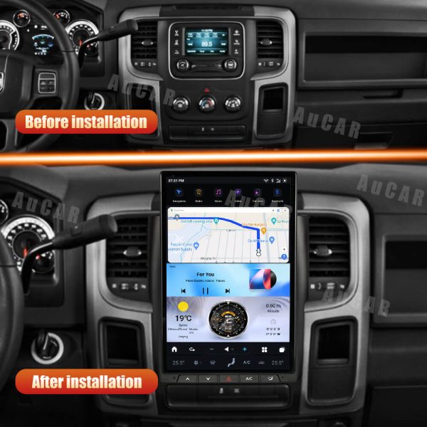 Smart Head Unit For Dodge Ram 2013-2018 2013-2018 14.4 Inch Screen Android 13