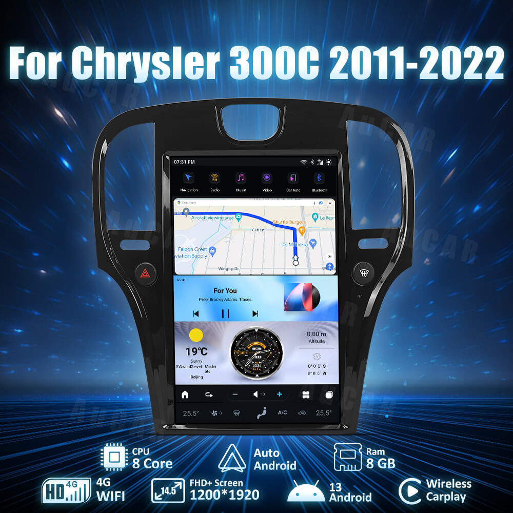 Smart Head Unit For Chrysler 300C 2011-2022 10.1 Inch Screen Android 13