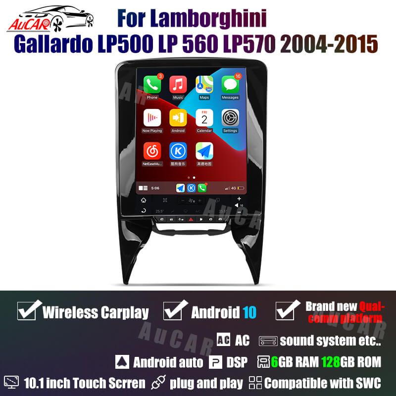 Smart Head Unit For Lamborghini Gallardo 2004-2015 10.1 Inch Screen Android 10