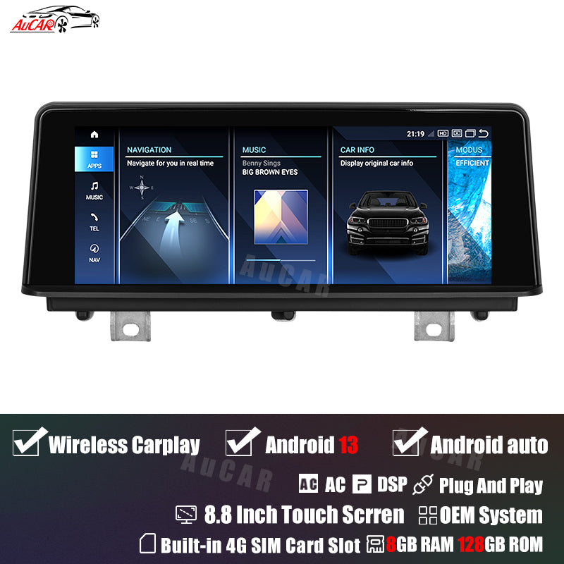 Smart Head Unit For Bmw 2 Series, 3 Series 2018-2020 F20 F30 8.8 Inch Screen Android 13