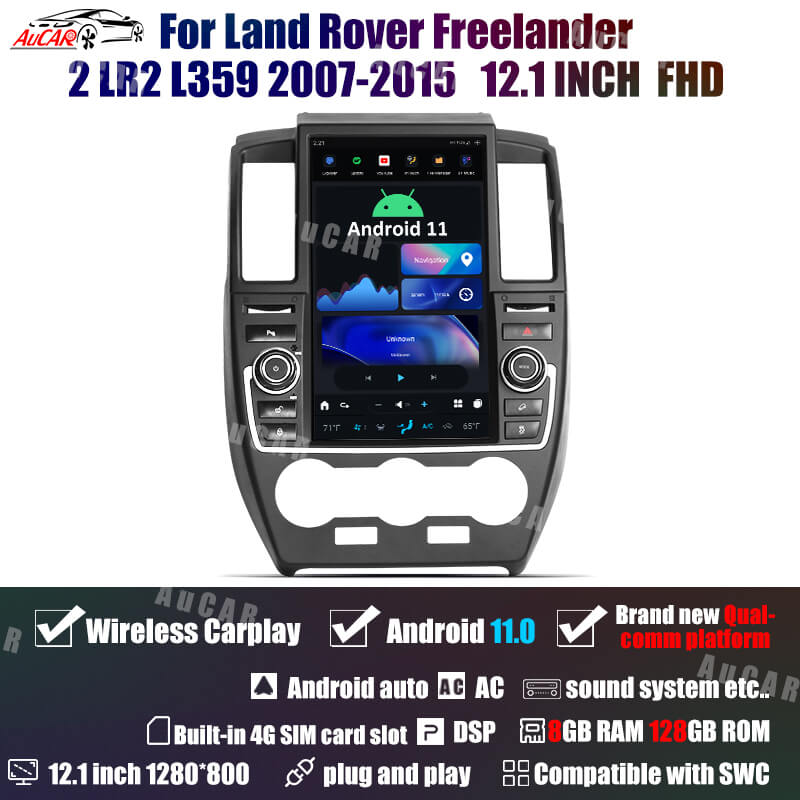 Smart Head Unit For Land Rover Freelander 2 Lr2 L359 2007-2015 12.1 Inch Screen Android 11