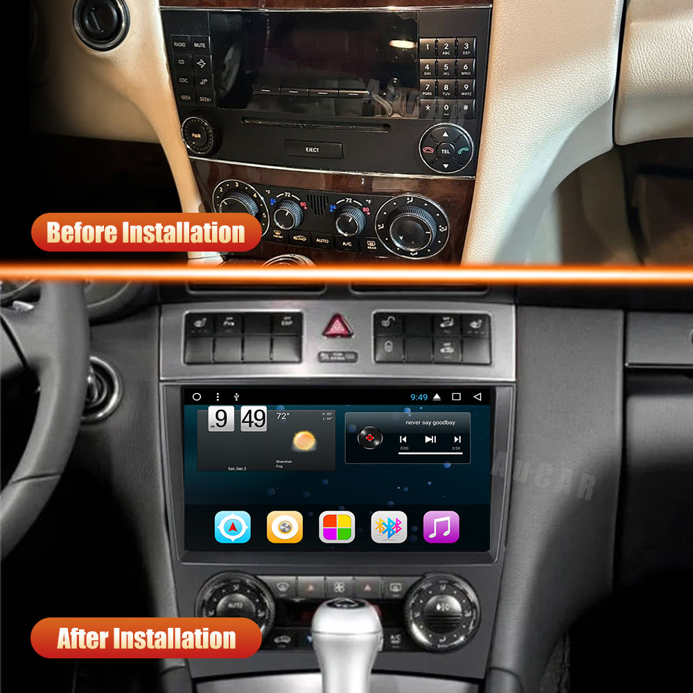 Smart Head Unit For Mercedes Benz W203 W209 C180 C200 C220 C230 2005-2009 12.3 Inch Screen Android 12