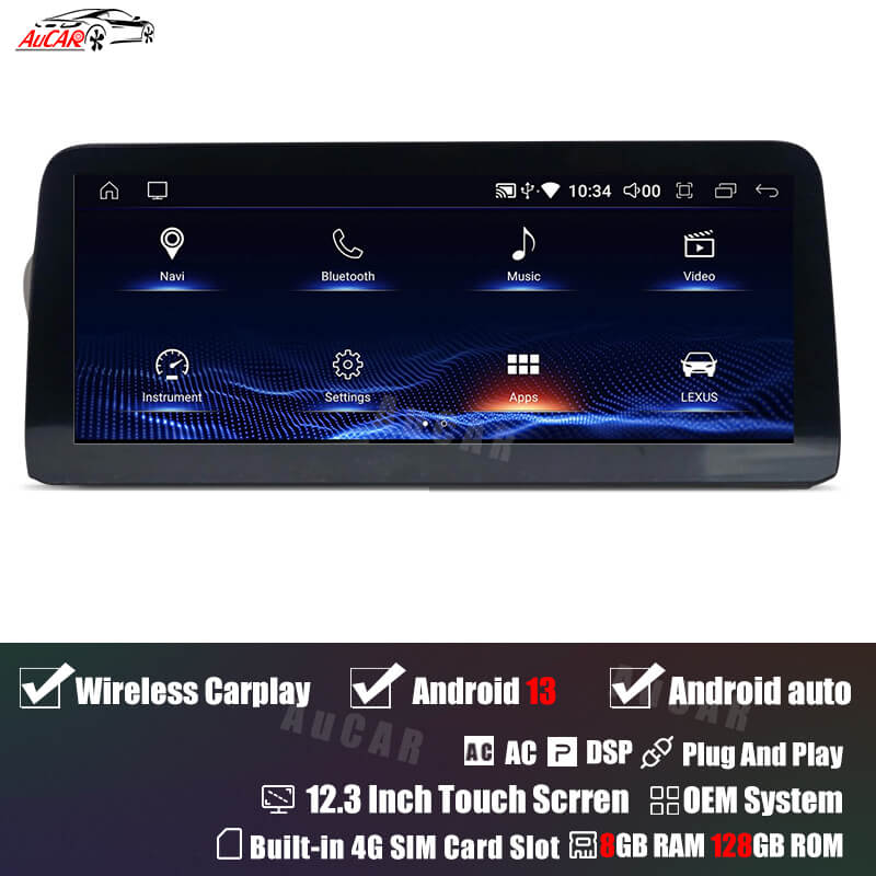 Smart Head Unit For Lexus RX 2009-2015 12.3 Inch Screen Android 13