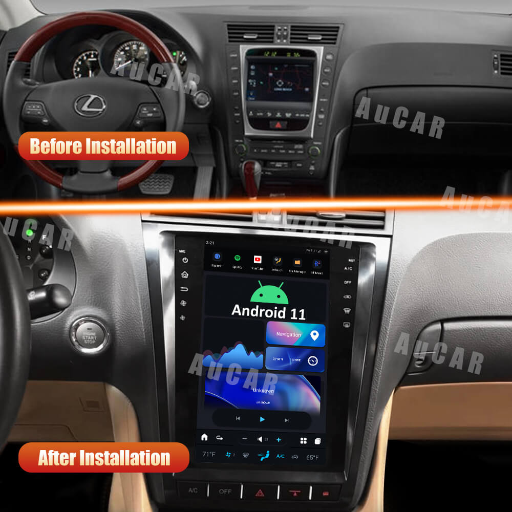 Smart Head Unit For Lexus Gs300 Gs350 Gs400 Gs430 Gs460 2004-2011 11.8 Inch Screen Android 11