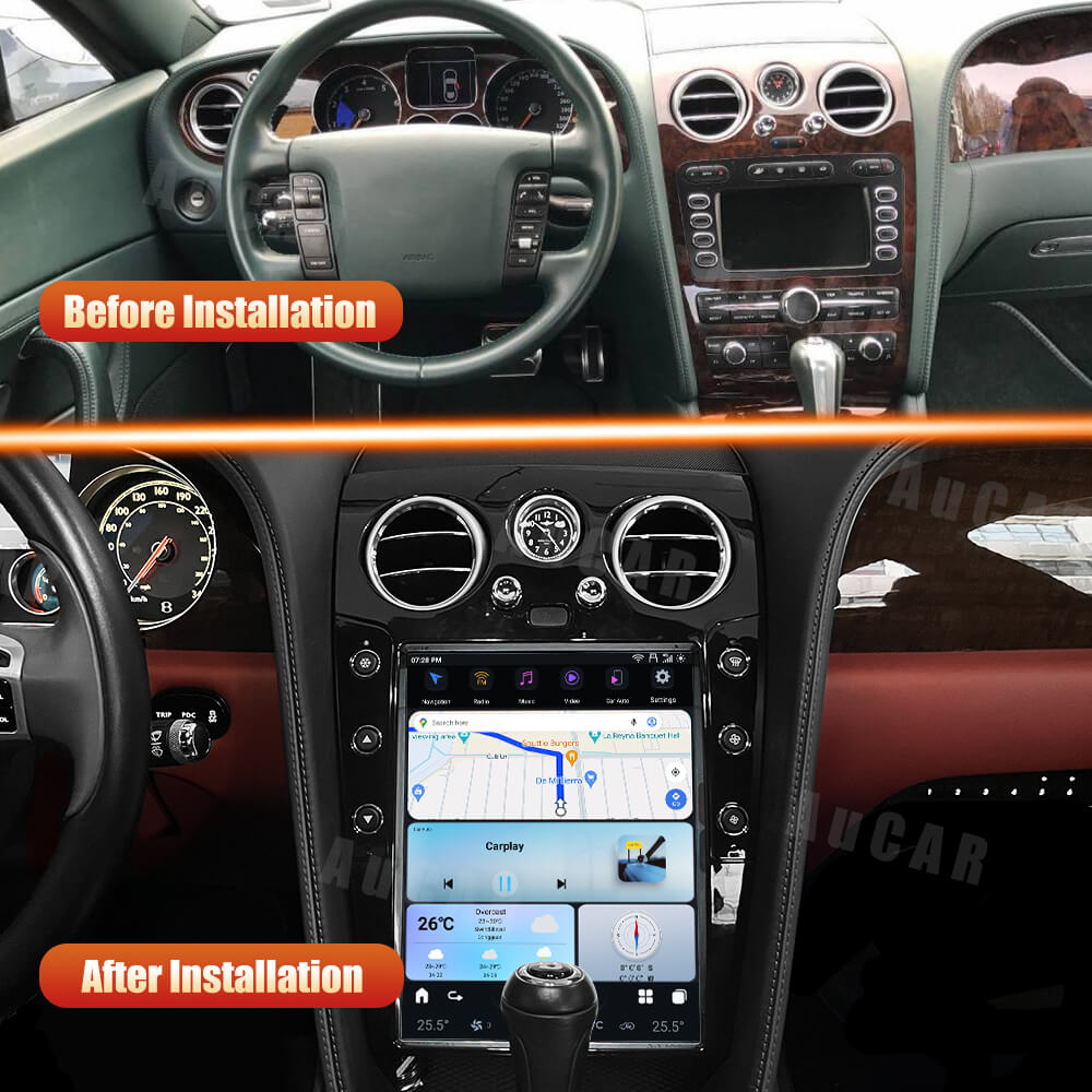 Smart Head Unit For Bentley Continental Gt 2003-2019 12.1 Inch Screen Android 13