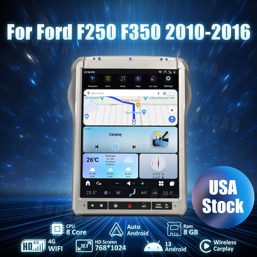 Smart Head Unit For Ford F250 F350 F450 F650 2010-2016 12.1 Inch Screen Android 13