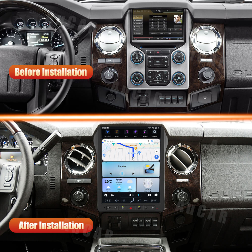 Smart Head Unit For Ford F250 F350 F450 F650 2010-2016 12.1 Inch Screen Android 13