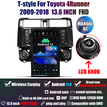 Smart Head Unit Toyota 4 Runner 2009-2023 Large Screen Head Unit Android 11 13.6" Screen