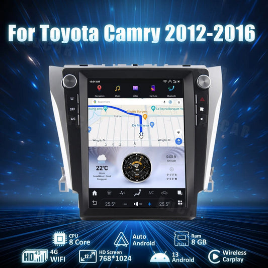 Smart Head Unit For Toyota Camry 2012-2016 12.1 Inch Screen Android 13