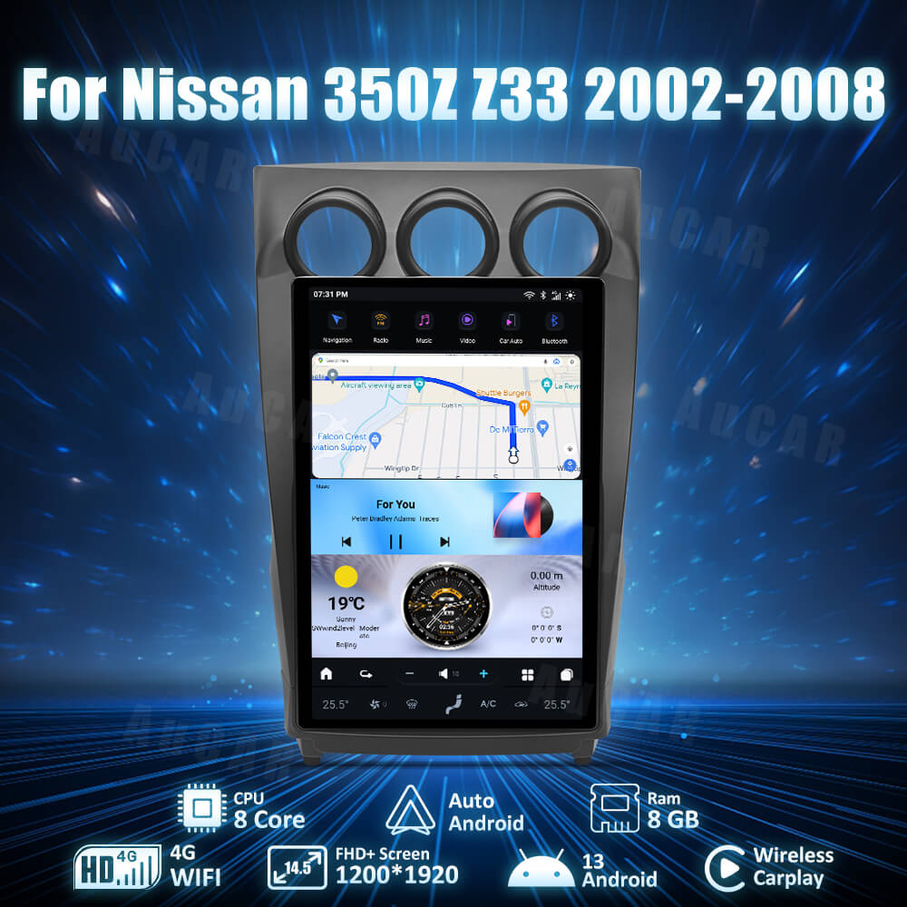 Smart Head Unit For Nissan 350Z Z33 2002-2008 14.5 Inch Screen Android 13