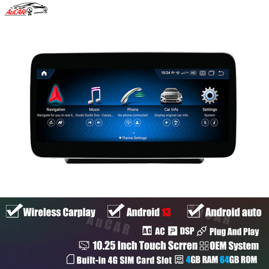 Smart Head Unit For Mercedes Benz Cls-Class 2005 - 2018 10.25 Inch Screen/ 12.3 Inch Screen Android 13
