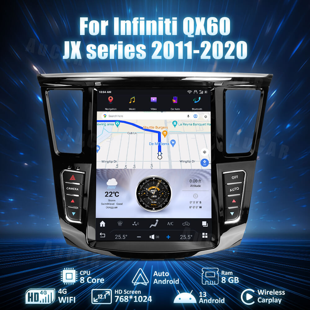 Smart Head Unit For Infiniti Qx60 2014-2020 12.1 Inch Screen Android 13