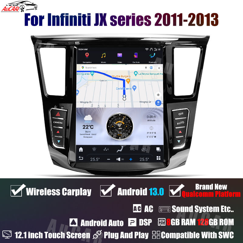 Smart Head Unit For Infiniti Qx60 2014-2020 12.1 Inch Screen Android 13