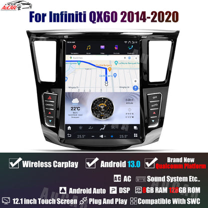 Smart Head Unit For Infiniti Qx60 2014-2020 12.1 Inch Screen Android 13