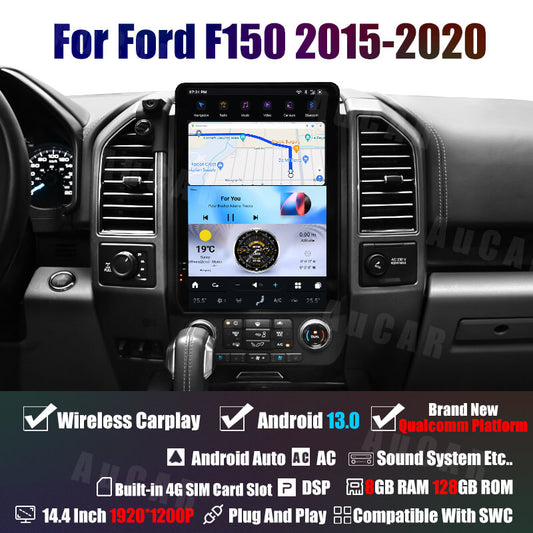 Smart Head Unit For Ford F150 2015-2020 14.4 Inch Screen Android 13