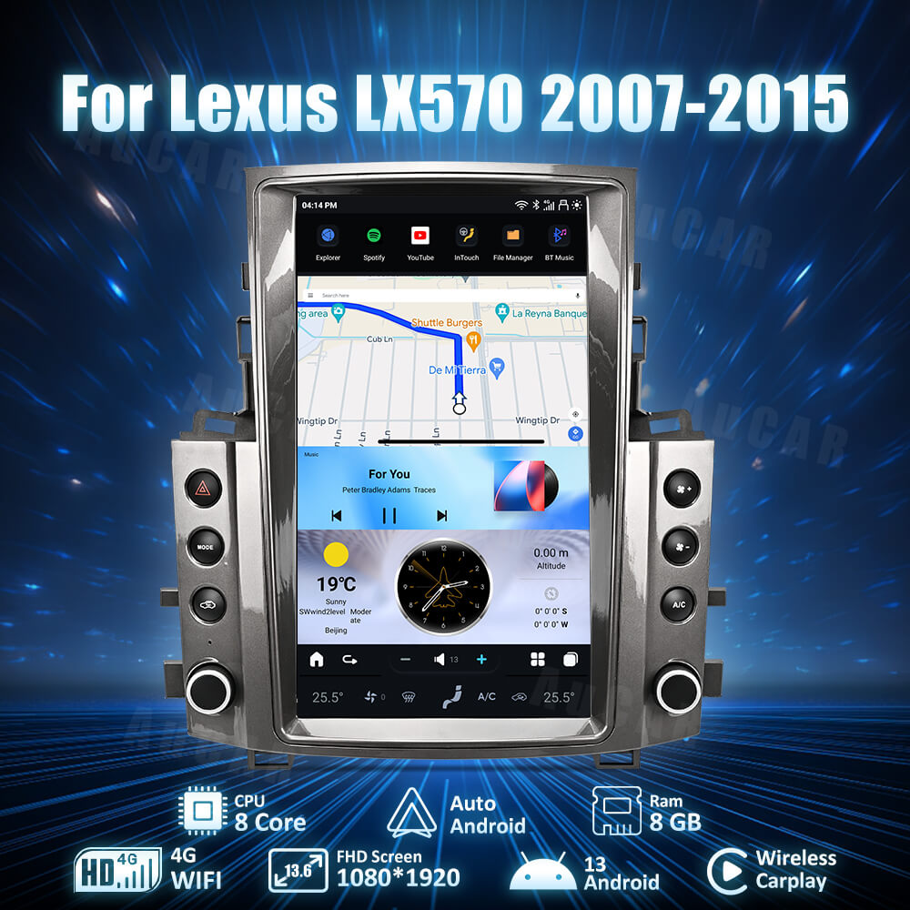 Smart Head Unit For Lexus Lx570 2007-2015 13.6 Inch Screen Android 13