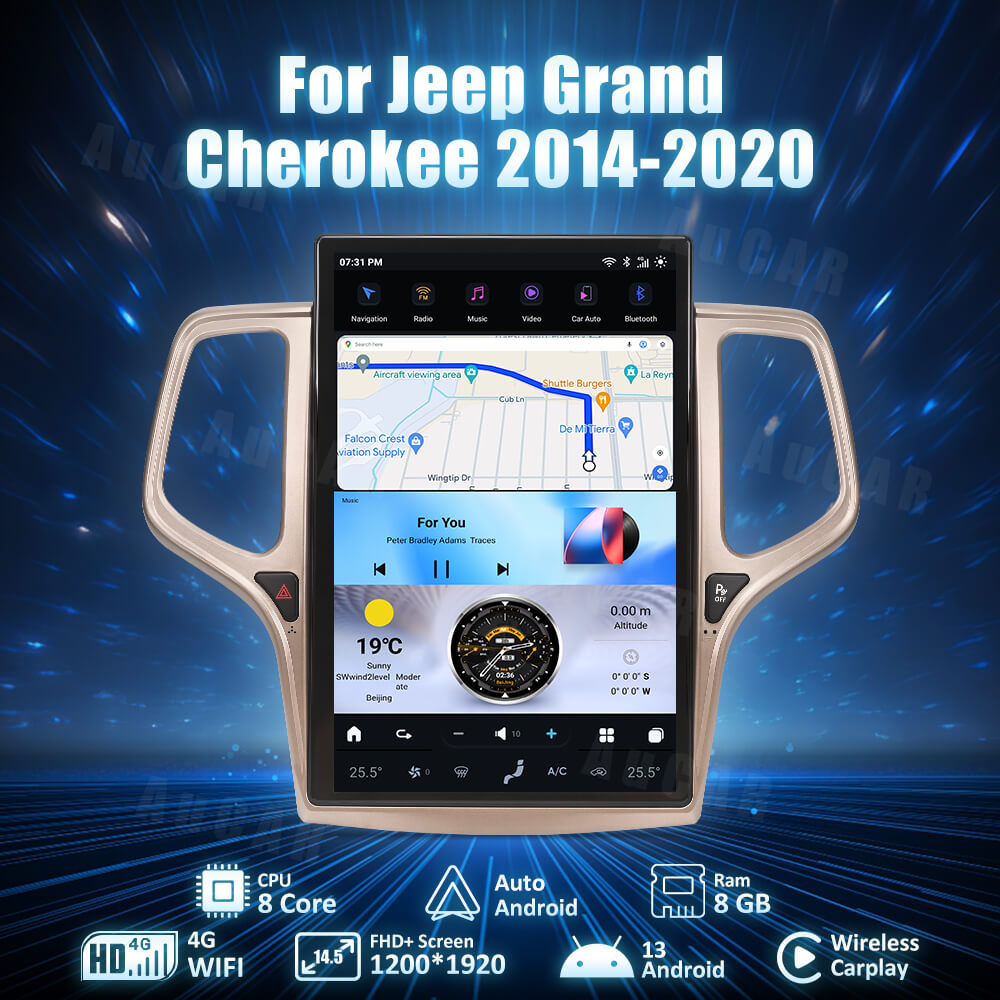 Smart Head Unit For Grand Cherokee 2014-2020 14.5 Inch Screen Android 13