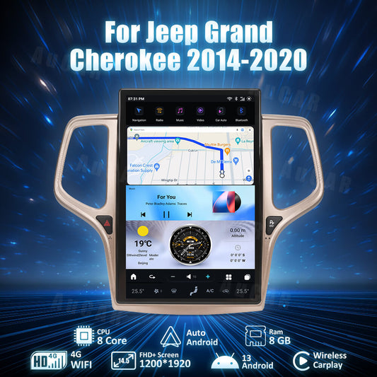 Smart Head Unit For Grand Cherokee 2014-2020 14.5 Inch Screen Android 13
