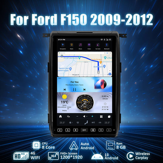 Smart Head Unit For Ford F150 2009-2014 14.4 Inch Screen Android 13