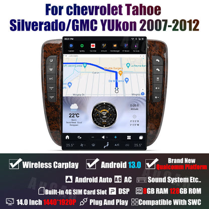 Smart Head Unit For Chevrolet Tahoe/Silverado/Yukon 2007-2012 14 Inch Screen Android 13