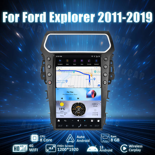 Smart Head Unit For Ford Explorer 2011-2019 14.4 Inch Screen Android 13