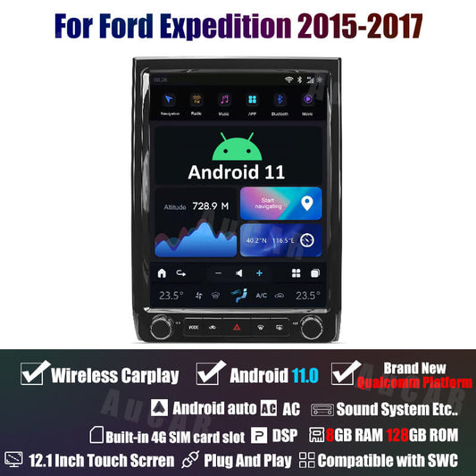 Smart Head Unit For Ford Expedition 2015-2017 12.1 Inch Screen Android 11