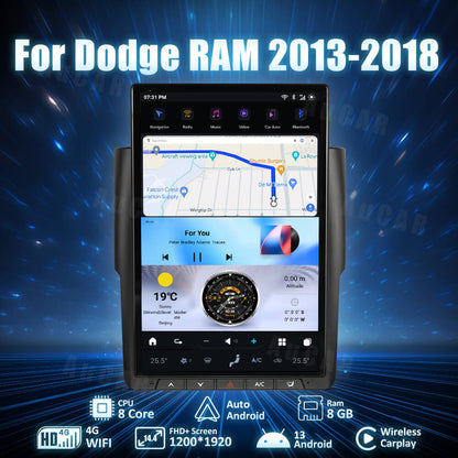 Smart Head Unit For Dodge Ram 2013-2018 2013-2018 14.4 Inch Screen Android 13