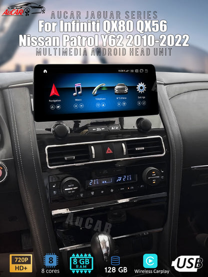 Smart Head Unit For Infiniti Qx80, QX56 Nissan Patrol Y62 2010-2022 12.3" Screen