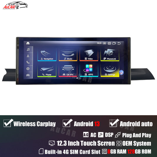 Smart Head Unit For Audi A4 A5 S4 S5 Rs4 Rs5 2017-2019 12.3 Inch Screen Android 13