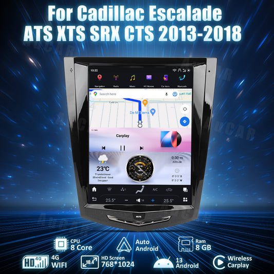 Smart Head Unit For Cadillac Ats Xts Srx Cts 2013-2018 10.4 Inch Screen Android 13