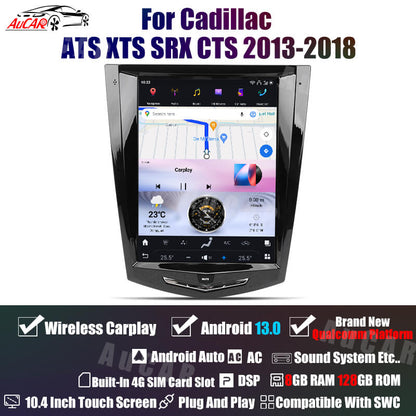 Smart Head Unit For Cadillac Ats Xts Srx Cts 2013-2018 10.4 Inch Screen Android 13