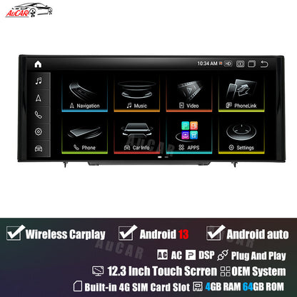 Smart Head Unit For Audi A3 S3 Rs3 2014-2020 12.3 Inch Screen Android 13