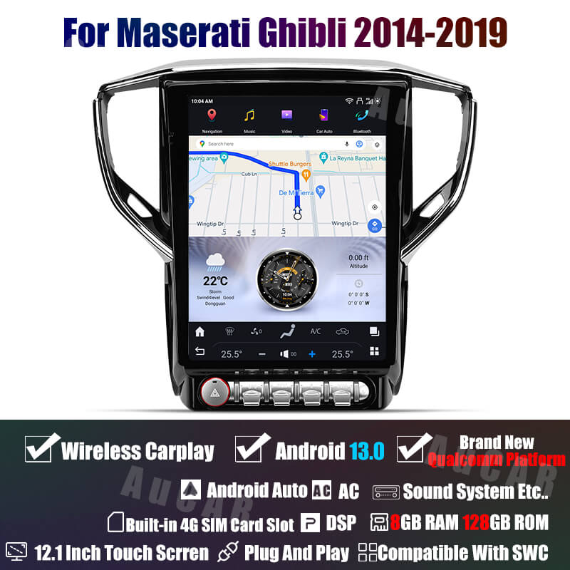 Smart Head Unit For Maserati Ghibli 2014-2019 12.1 Inch Screen Android 13