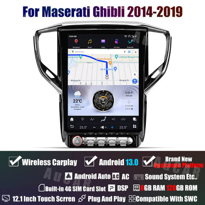 Smart Head Unit For Maserati Ghibli 2014-2019 12.1 Inch Screen Android 13