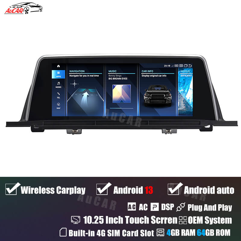 Smart Head Unit For Bmw 5 Series F07 Gt 2011-2017 10.25 Inch Screen Android 13