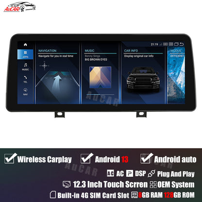 Smart Head Unit For Bmw 2 Series F45 F46 2013-2019 12.3 Inch Screen Android 13